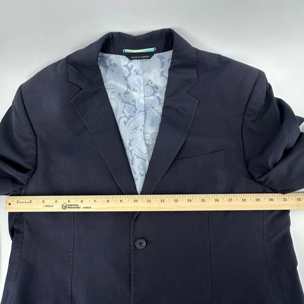 Banana‎ Republic Blazer Mens 42R Navy Blue Cotton Two Button Sport Coat